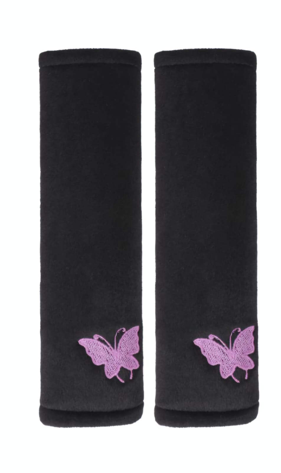 Velour Seat Belt Pad 2pcs 25x6cm Butterfly