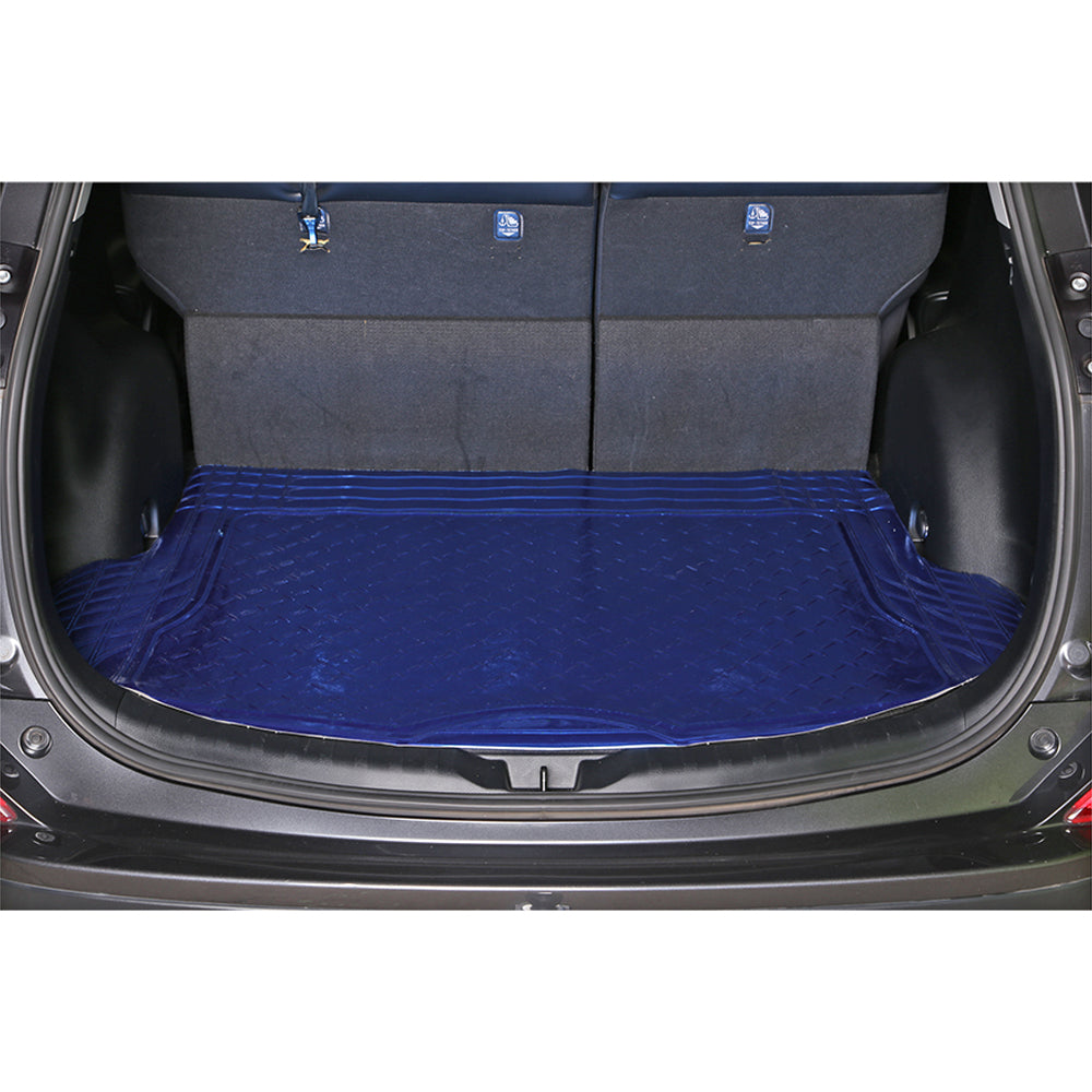 Rubber Aluminium look Boot Mat BLUE