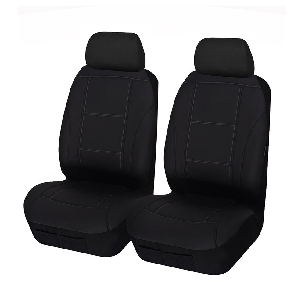 UNIVERSAL FRONT SEAT COVERS  SIZE 30/35 WHITE LAVISH