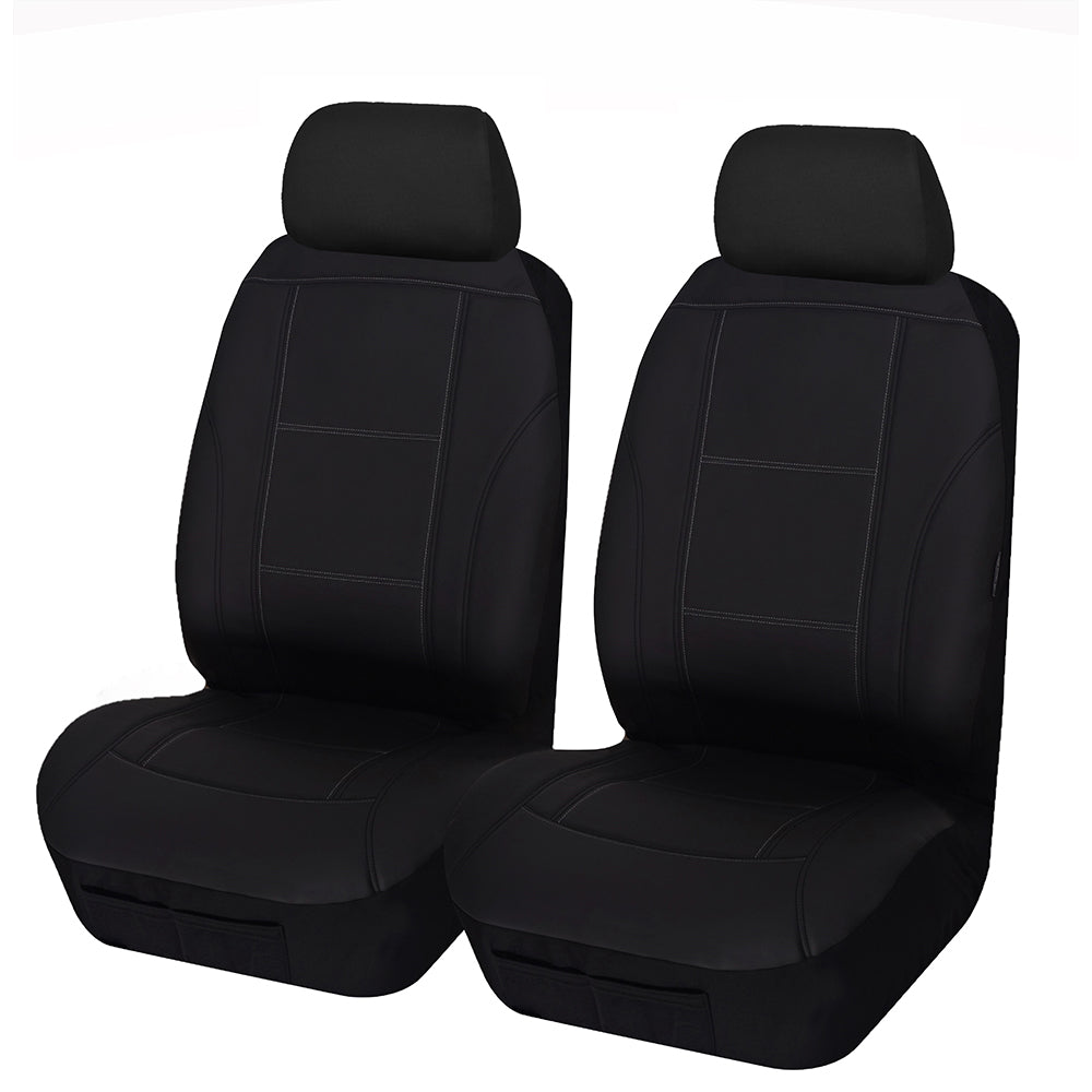UNIVERSAL FRONT SEAT COVERS  SIZE 30/35 WHITE LAVISH