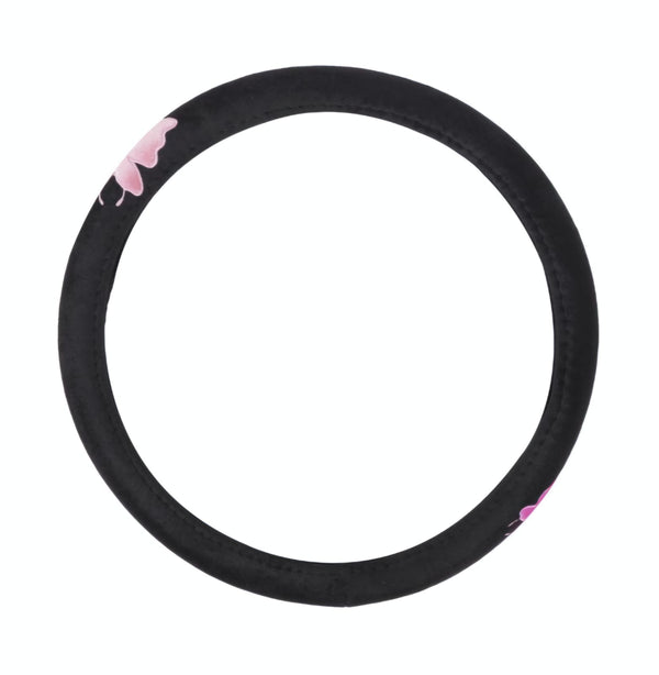 Velour Steering Wheel Cover Butterfly