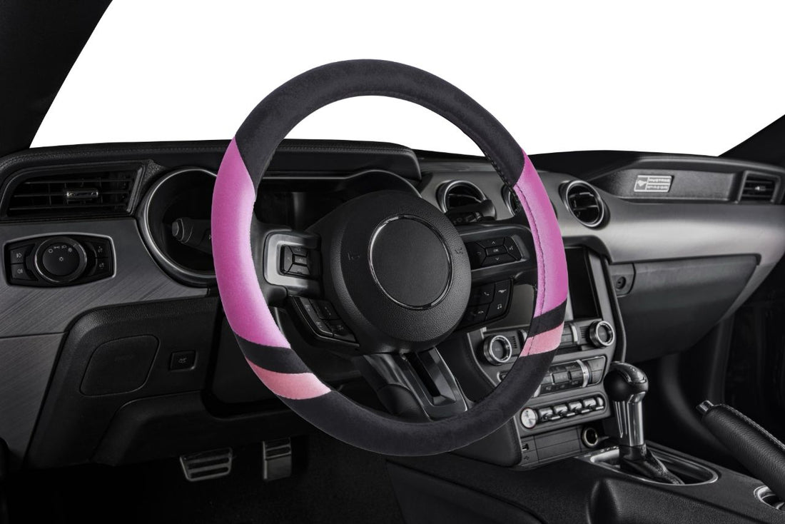 Velour Steering Wheel Cover Stripe
