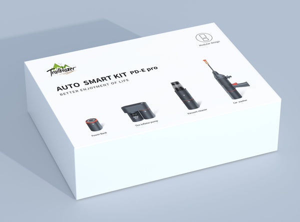 Trailblazer Auto Smart Kit PD-E Pro – Power Bank, Tire Inflator, Vacuum, and Car Washer