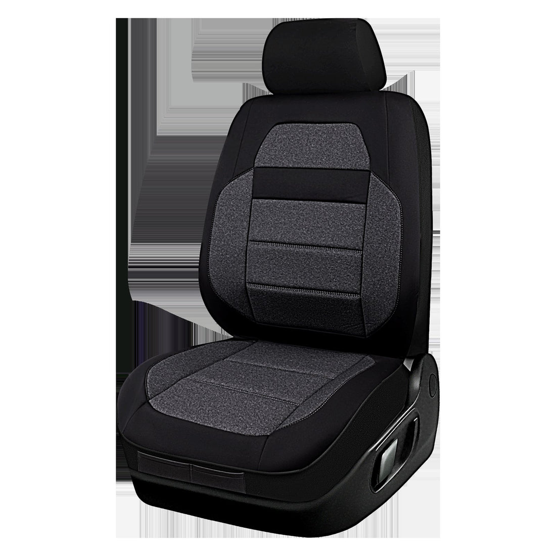 Black & Grey Two-Tone Seat Cover Set – 2 Piece