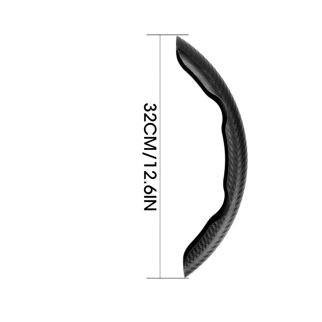 Carbon Fibre Accent Steering Wheel Cover – 2 Piece