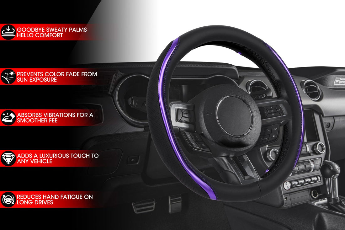 Metallic Purple Steering Wheel Cover