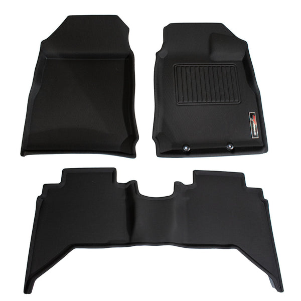 Sharkskin Custom-Fit Isuzu D-MAX 2021–2025 3D TPE All-Weather Floor Mats