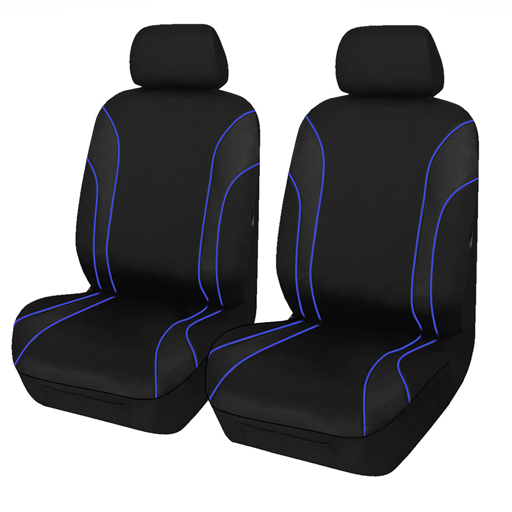 UNIVERSAL FRONT SEAT COVERS SIZE 30/35 BLUE STRIDENT – Mycar Pty Ltd