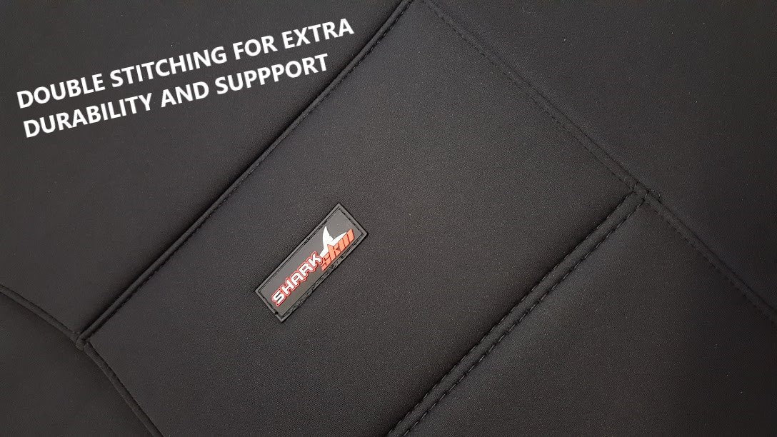 UNIVERSAL FRONT SEAT COVERS  SIZE 30/35  BLACK ULTIMATE NEOPRENE SHARKSKIN