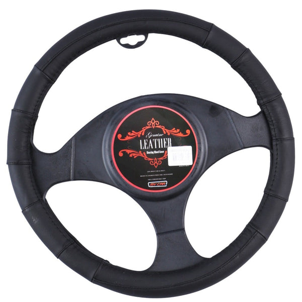 Memphis Steering Wheel Cover Leather Black
