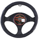Nevada Steering Wheel Cover Leather Black Grey