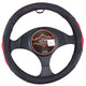 Nevada Steering Wheel Cover Leather Black Red