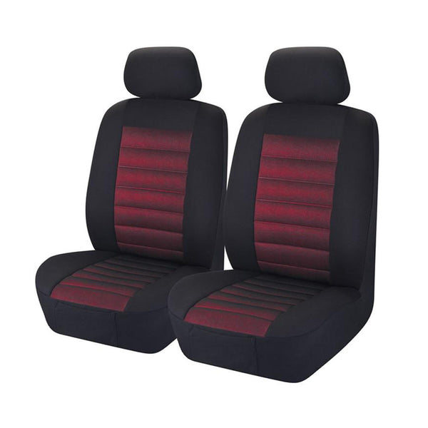 Universal Premium Quality Opulence Front Seat Covers Red