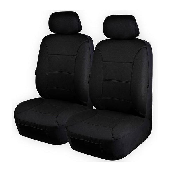 UNIVERSAL FRONT SEAT COVERS  SIZE 30/35 BLACK PLATINUM