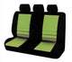 Universal 06/08Z Rear Seat Covers  3 headrest covers with 3X ZIP split fold GREEN ICE