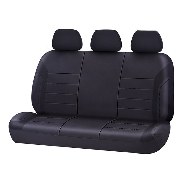 Universal 06 Rear + 3 Headrest + Split/Armrest/Bolsters  BLACK Ultra Light Neoprene