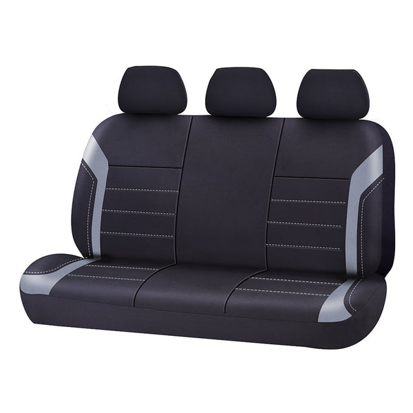 Universal 06 Rear + 3 Headrest + Split/Armrest/Bolsters  BLACK/GREY Ultra Light Neoprene BLACK Ultra Light NEOPRENE