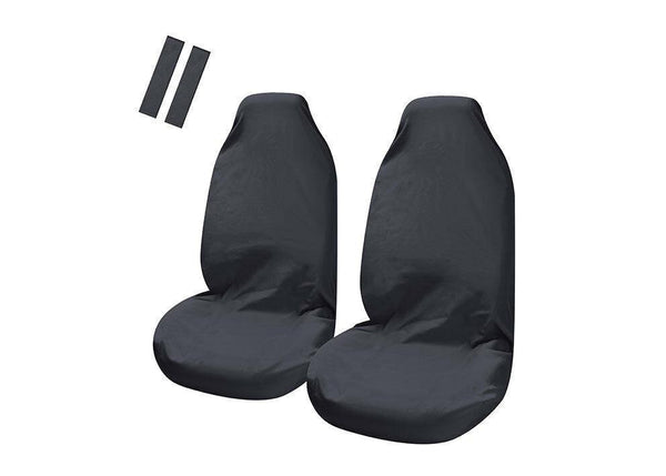 Universal 60 Fronts Pulse SLIP-ON Black with Seat Belt Pads.